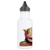 Gecko's glimlachen en likken waterfles  (Links)