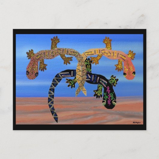 Geckos in de Valley of Fire Briefkaart (Voorkant)