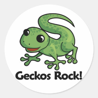 Geckos Rock! Ronde Sticker