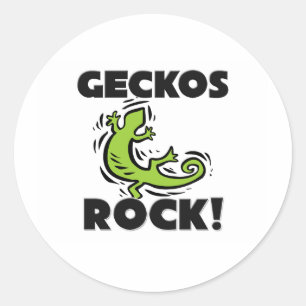 Geckos Rock Ronde Sticker