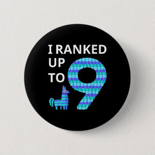 Geclassificeerd tot 9 verjaardag videospel Llama P Ronde Button 5,7 Cm