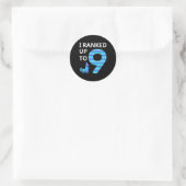 Geclassificeerd tot 9 verjaardag videospel Llama P Ronde Sticker (Tas)