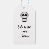 Geclusterde schedels cadeaulabel (Achterkant)