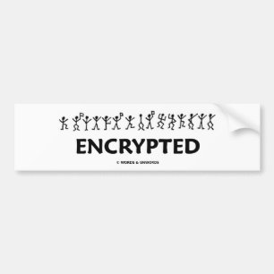 Gecodeerd (avontuur van de Dansende Mannen cipher) Bumpersticker