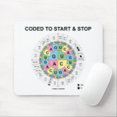 Gecodeerd om te beginnen en te stoppen (Codon wiel Muismat (Met muis)