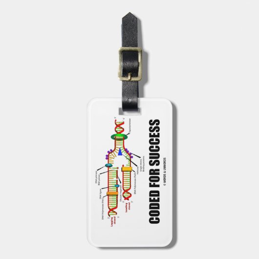 Gecodeerd voor succes (DNA-replicatie) Bagagelabel (Voorkant verticaal)