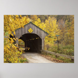 Gecodeerde brug, Vermont, Verenigde Staten 2 Poster