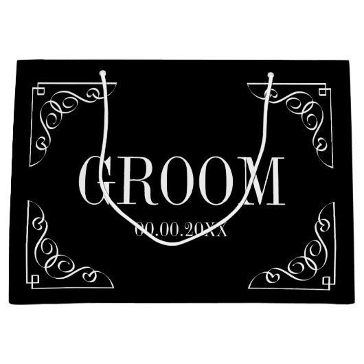 Gecodeerde bruidparty bruiloft cadeau tas voor gro groot cadeauzakje (Voorkant)