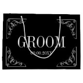 Gecodeerde bruidparty bruiloft cadeau tas voor gro groot cadeauzakje (Achterkant)