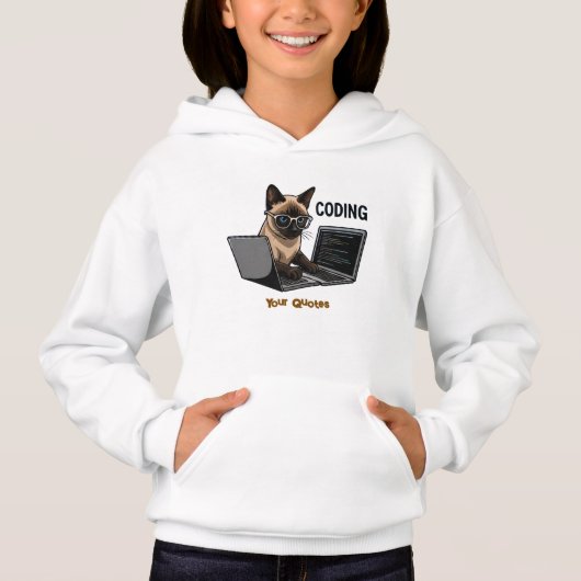 Gecodeerde Siamese Kat Cartoon (Voorkant)