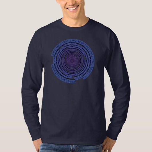 Gecodeerde tunnel - BLUE T-shirt (Voorkant)