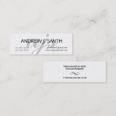 Gecogrammeerd professioneel grijs PERSONALIZE Mini Visitekaartje (Voorkant / Achterkant)