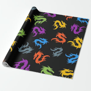 GECOLOTEERDE DRAGEN CADEAUPAPIER