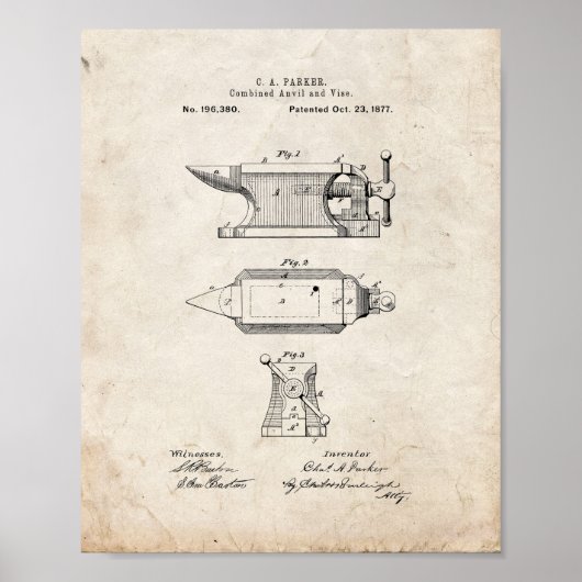 Gecombineerd aambeeld- en gezichtspatroon - Oude l Poster (Voorkant)