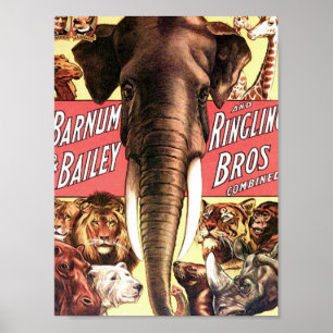 Gecombineerd Barnum en Bailey en Ringling Bros - E Poster