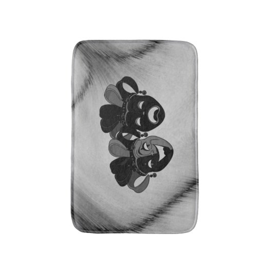 Gecombineerde en tragische theater jester maskers  badmat (Voorkant Verticaal)