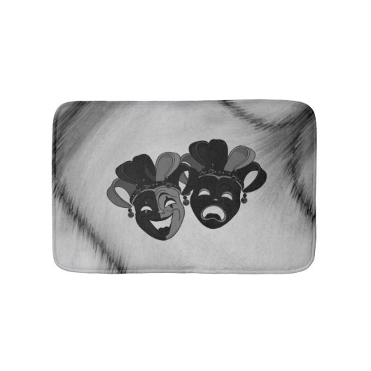 Gecombineerde en tragische theater jester maskers  badmat (Voorkant)