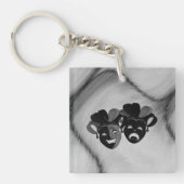Gecombineerde en tragische theater jester maskers  sleutelhanger (Voorkant)