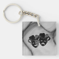 Gecombineerde en tragische theater jester maskers