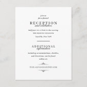 Gecombineerde informatie Receptie en bruiloft Webs Informatiekaartje (Voorkant)