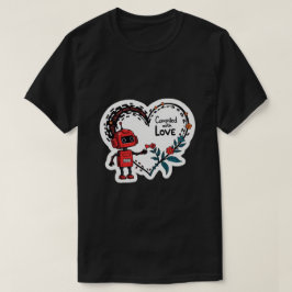 Gecompileerd met liefde Grappige programmeur T-shirt