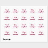 Gecompliceerd Ronde Sticker (Vel)