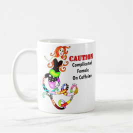 "Gecompliceerd Vrouw op cafeïne" Zeemeermin Koffiemok