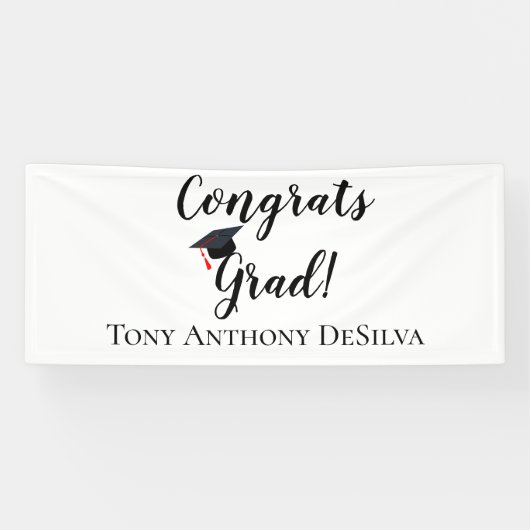 Gecomprimeerd Afstudeerder Gepersonaliseerde Banne Spandoek (Horizontaal)