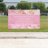 Gecomprimeerde roze Amethyst Crystal Afstuderen Ba Spandoek (Insitu)