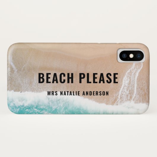 Geconcentreerd strandbekken zomer grappige typogra Case-Mate iPhone case (Achterkant (horizontaal))