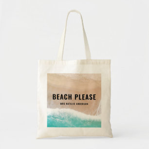 Geconcentreerd strandbekken zomer grappige typogra tote bag