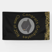 Geconcentreerde afgestudeerden Klasse van 20xx Fau Spandoek (Horizontaal)