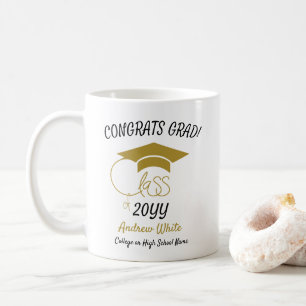 Geconcentreerde Afstudeerder-Inspirerend-Gold Mode Koffiemok