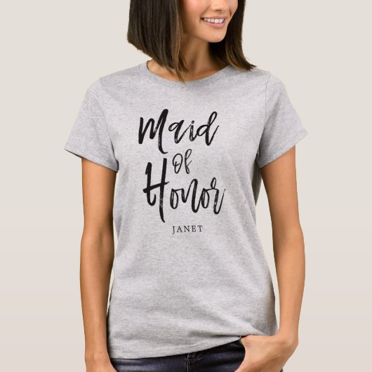 Geconfronteerd met EerScript Style Custom Wedding T-shirt (Voorkant)