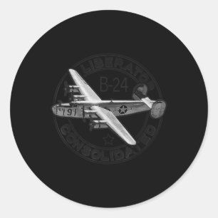 Geconsolideerde B-24 Liberator WW2 Amerikaanse mil Ronde Sticker