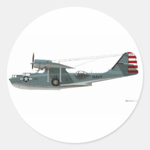 Geconsolideerde PBY-5A Catalina Ronde Sticker