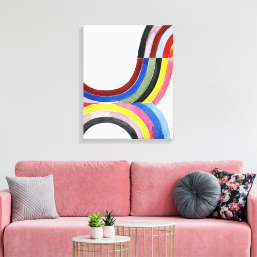 Geconstrueerde regenboog - Verticaal Canvas Afdruk (Insitu (Woonkamer))