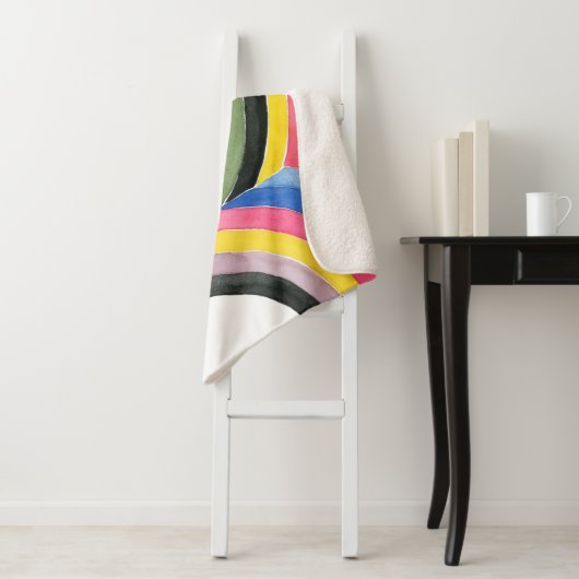 Geconstrueerde regenboog - Verticaal Sherpa Deken (In situ)