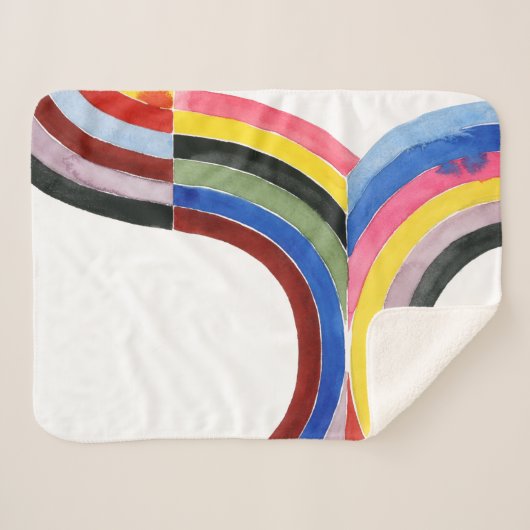 Geconstrueerde regenboog - Verticaal Sherpa Deken (Voorkant (horizontaal))