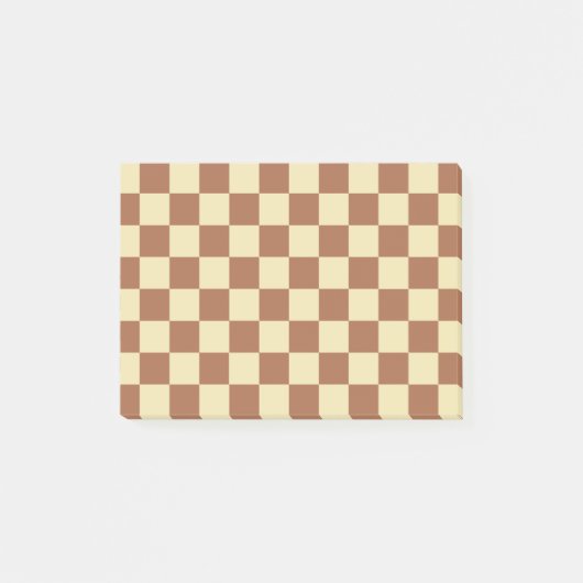 Gecontroleerd beige en bruin post-it® notes (Voorkant)