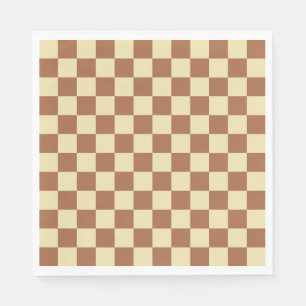 Gecontroleerd beige en bruin servetten
