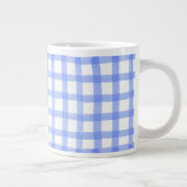 "Gecontroleerd blauw en wit" Grote Mok Jumbo-Mok (Rechts)