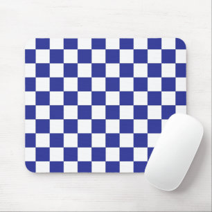 Gecontroleerd blauw en wit muismat