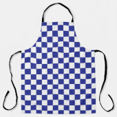 Gecontroleerd blauw en wit schort (Voorkant)