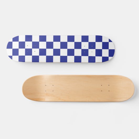 Gecontroleerd blauw en wit skateboard (Horizontaal)