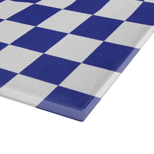 Gecontroleerd blauw en wit snijplank (Hoek)