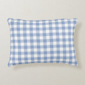 Gecontroleerd Blauw Gingham Classic patroon Accent Kussen (Voorkant)