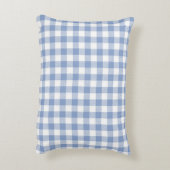 Gecontroleerd Blauw Gingham Classic patroon Accent Kussen (Achterkant (Verticaal))