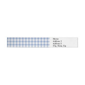 Gecontroleerd Blauw Gingham Classic patroon Adreslabel Wikkel (Individueel)