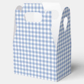 Gecontroleerd Blauw Gingham Classic patroon Bedankdoosjes (Geopend)